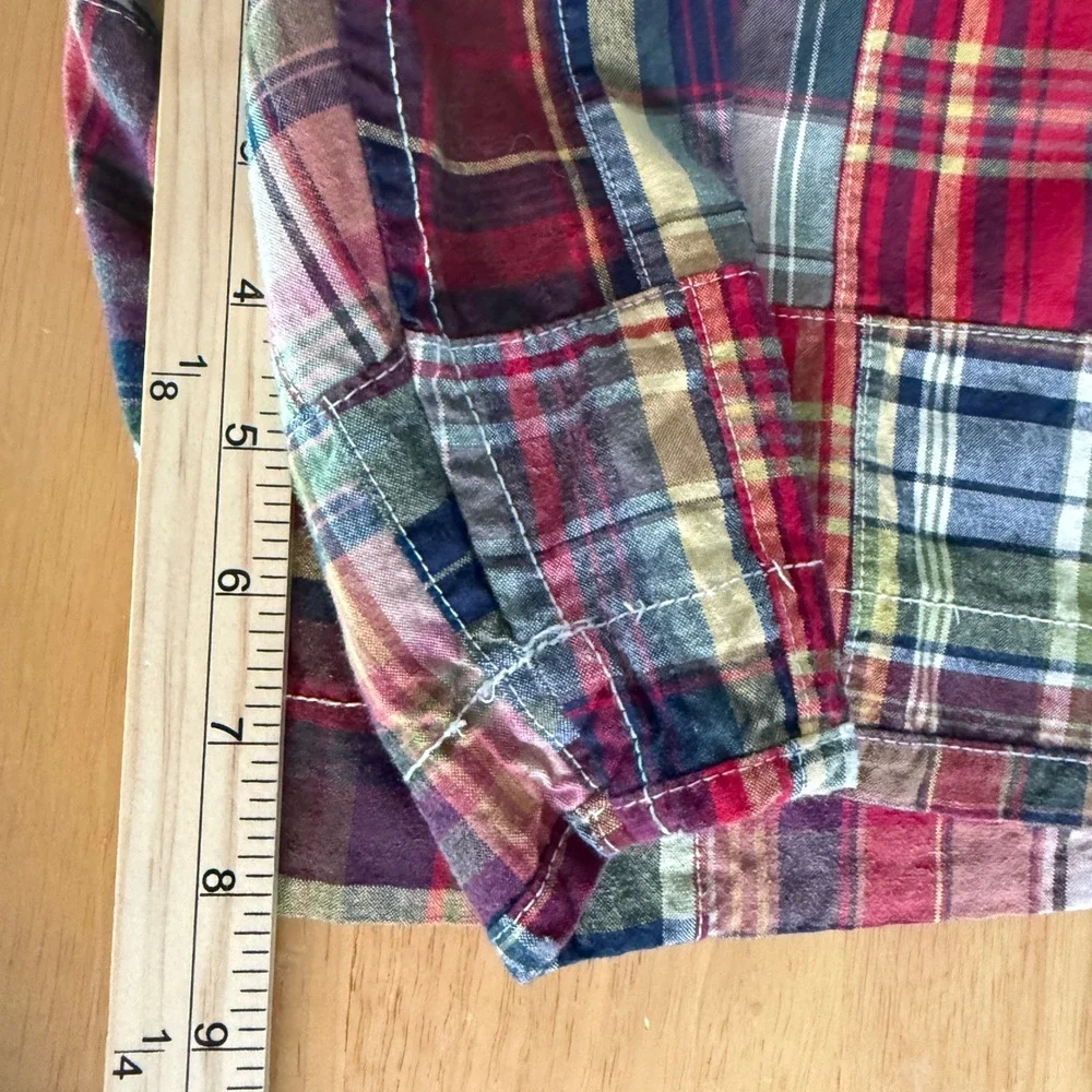 Mens Madras Patchwork Shorts 40 Preppy‎ Nantucket Coastal Ivy League Cape Cod